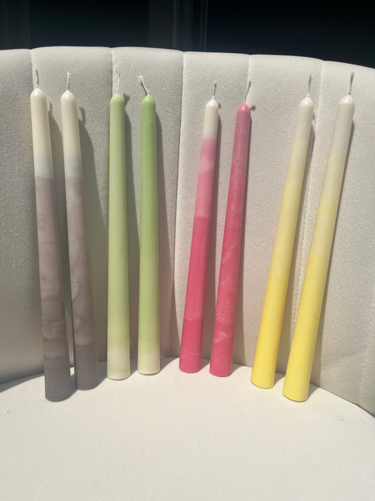 Ombre Taper Soy Wax Candle (pair of two)