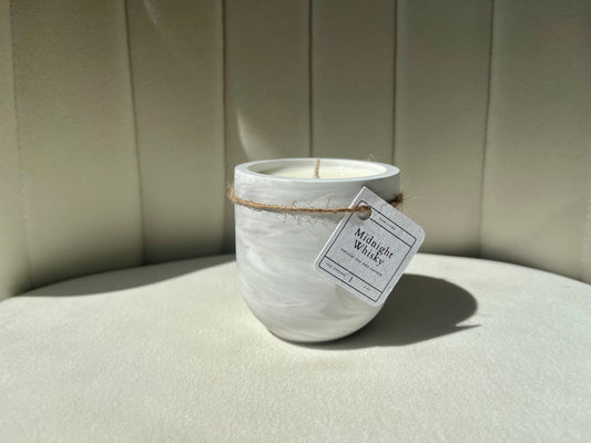 Midnight Whisky Scented Soy Wax Candle in Handmade Vessel